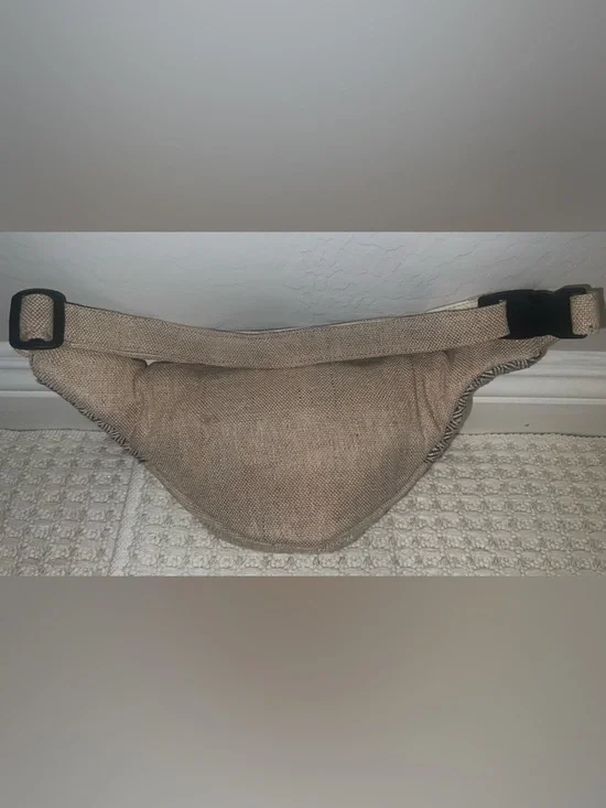 Pure Hemp Natural Fiber Nepal Fanny Pack Hippie Bohemian THC Free - Picture 4 of 4